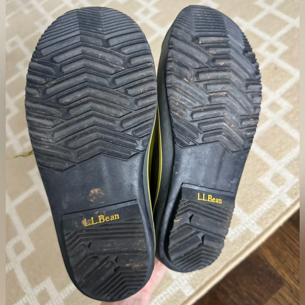 L.L. Bean Kids Sherpa Lined Waterproof Duck Boots Outdoor Shoes Navy Size 3
